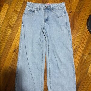 Edikted Light Wash Straight Leg Jeans
